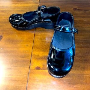 Dansko Marcelle Patent Leather Mary Jane Clog, Black, Size 37 (6.5-7 US)